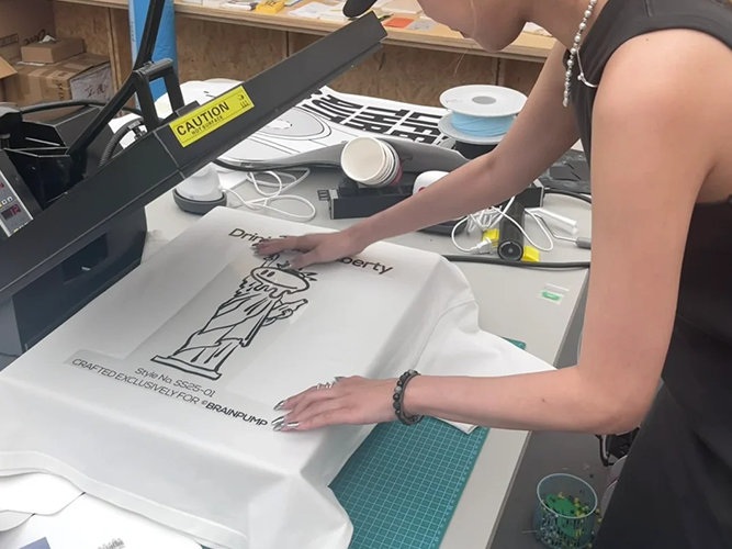 DTF printing detailed multi-color graphics on custom clothing