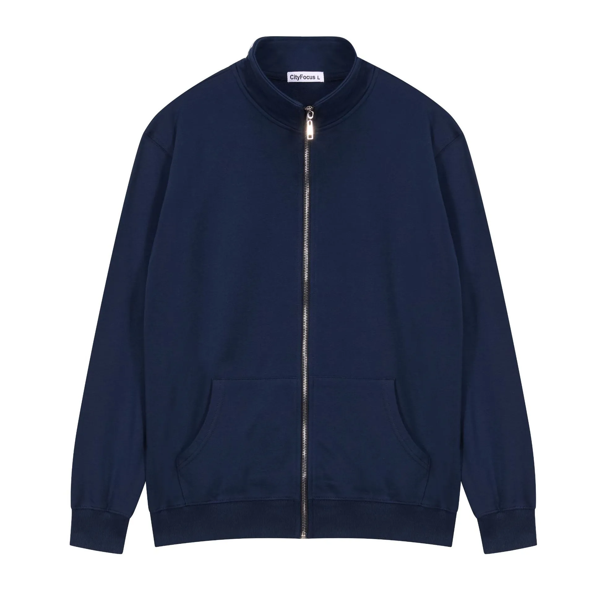 t cf015 french terry casual solid zip stand collar sweatshirt (1) t cf015 french terry casual solid zip stand collar sweatshirt (1)