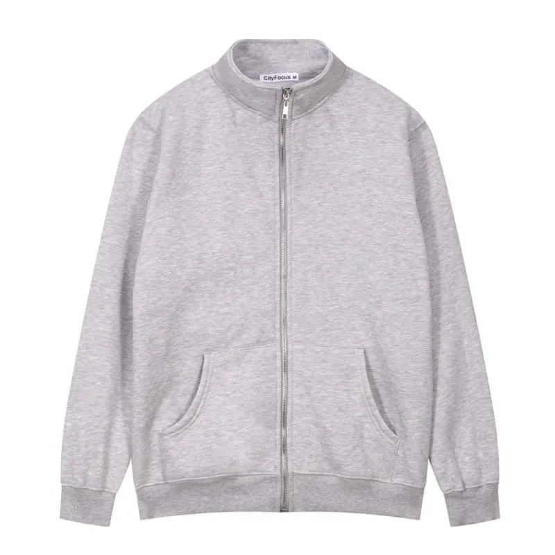 t cf025 fleece casual stand collar zip up sweatshirt (4) t cf025 fleece casual stand collar zip up sweatshirt (4)