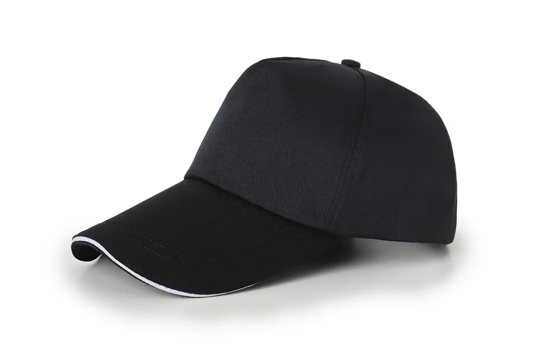 t cf807 velcro trim 5 panel baseball cap (2) t cf807 velcro trim 5 panel baseball cap (2)