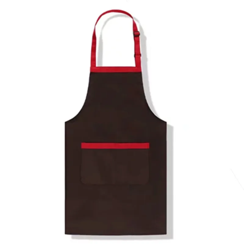 t cfwq08 twill poly cotton waterproof spliced adjustable neck hanging apron (3) t cfwq08 twill poly cotton waterproof spliced adjustable neck hanging apron (3)