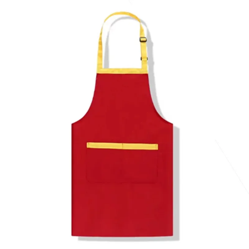 t cfwq08 twill poly cotton waterproof spliced adjustable neck hanging apron (4) t cfwq08 twill poly cotton waterproof spliced adjustable neck hanging apron (4)