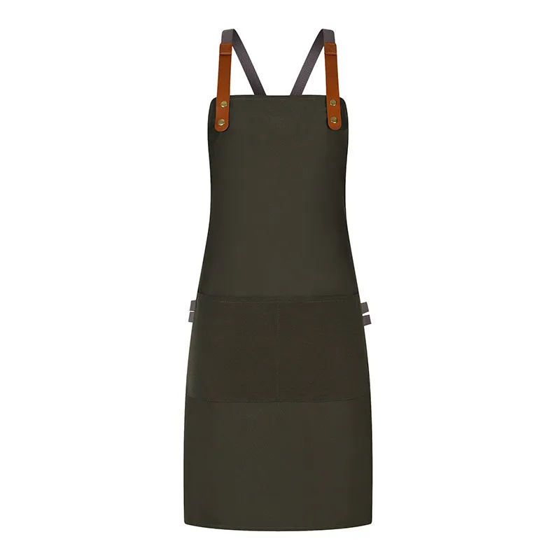t cfwq16 thick poly cotton canvas water oil proof double shoulder apron (2) t cfwq16 thick poly cotton canvas water oil proof double shoulder apron (2)