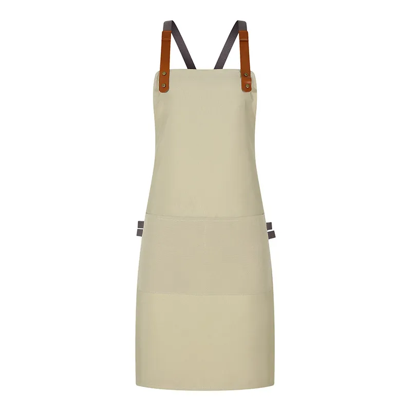 t cfwq16 thick poly cotton canvas water oil proof double shoulder apron (4) t cfwq16 thick poly cotton canvas water oil proof double shoulder apron (4)
