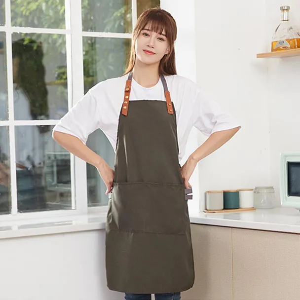 t cfwq16 thick poly cotton canvas water oil proof double shoulder apron (5) t cfwq16 thick poly cotton canvas water oil proof double shoulder apron (5)