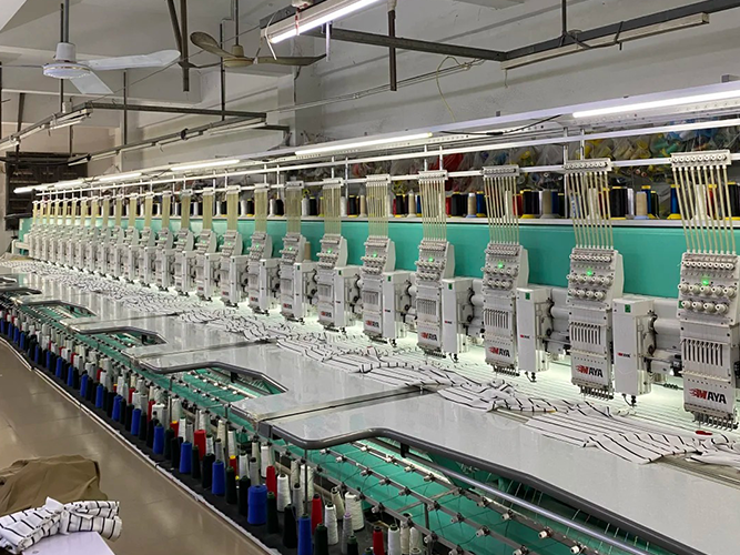 Embroidery branded logo on custom polo shirts