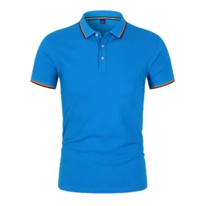t cf2021 business single piqu striped collar polo (1)