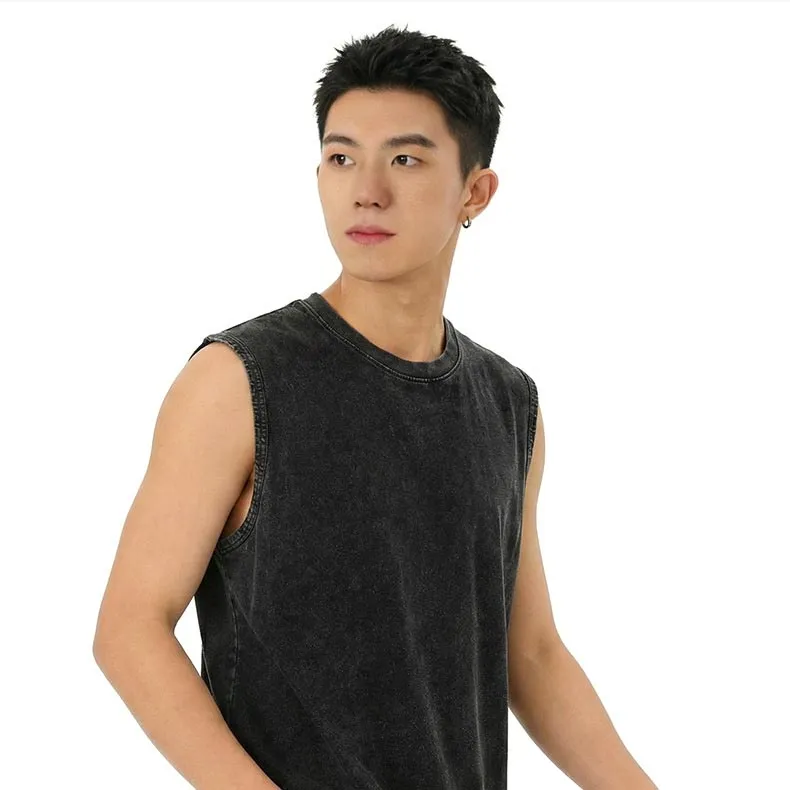t cf21233 washed snowflake pigment dyed cotton sleeveless tank top (3) t cf21233 washed snowflake pigment dyed cotton sleeveless tank top (3)