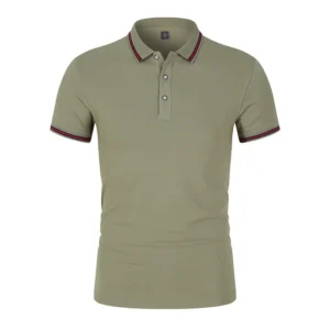 t cf581 cellulose cotton pure cotton striped collar polo (2)