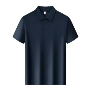 t cf6065 ice ceramic cotton plain weave short sleeve lapel polo (2)