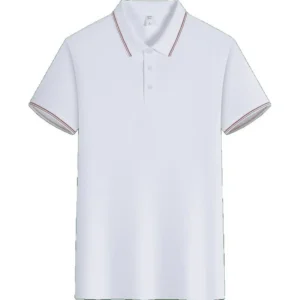 t cf6603 ice silk cotton double edge jacquard short sleeve polo (1)