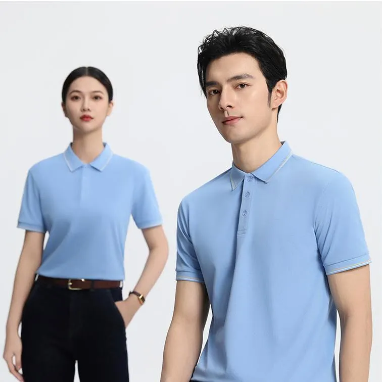 t cf6603 ice silk cotton double edge jacquard short sleeve polo (6) t cf6603 ice silk cotton double edge jacquard short sleeve polo (6)