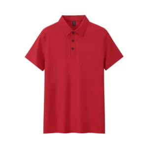t cf6788 polyamide spandex self fabric solid two tier short sleeve polo (6)