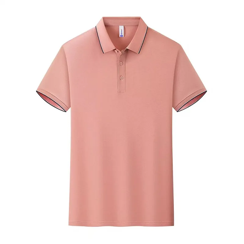 t cf8558 loose striped two tier lapel short sleeve polo (1) t cf8558 loose striped two tier lapel short sleeve polo (1)