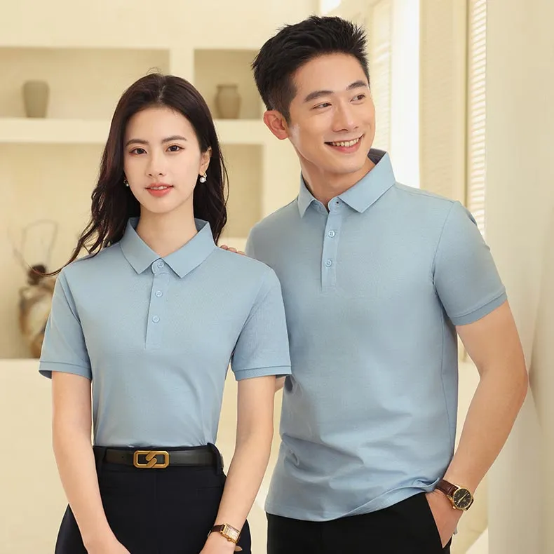 t cf8858 loose solid two tier lapel short sleeve polo (6) t cf8858 loose solid two tier lapel short sleeve polo (6)