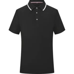 t cf9519 soft touch fabric short sleeve lapel polo (2)