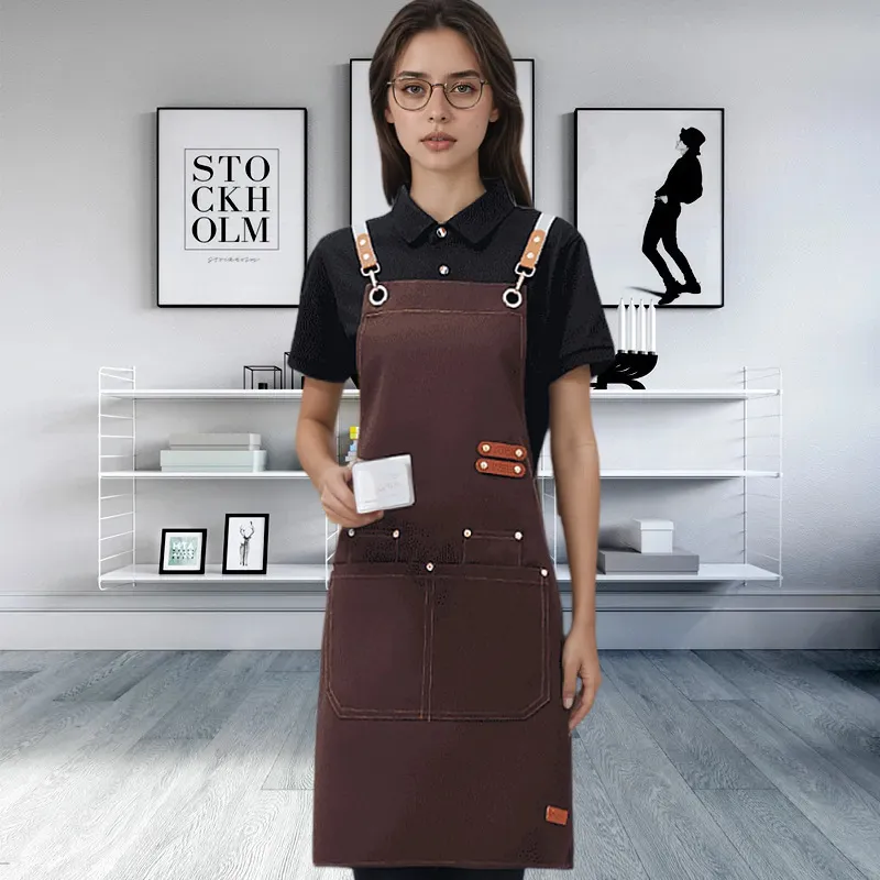 t cfwq29 hook cross back waterproof canvas shoulder apron (7) t cfwq29 hook cross back waterproof canvas shoulder apron (7)